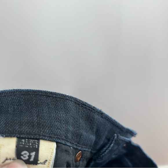 7 For All Mankind Kimmie Straight Indigo Rare Rainbow Crystal Pockets Size 31 - Picture 13 of 13